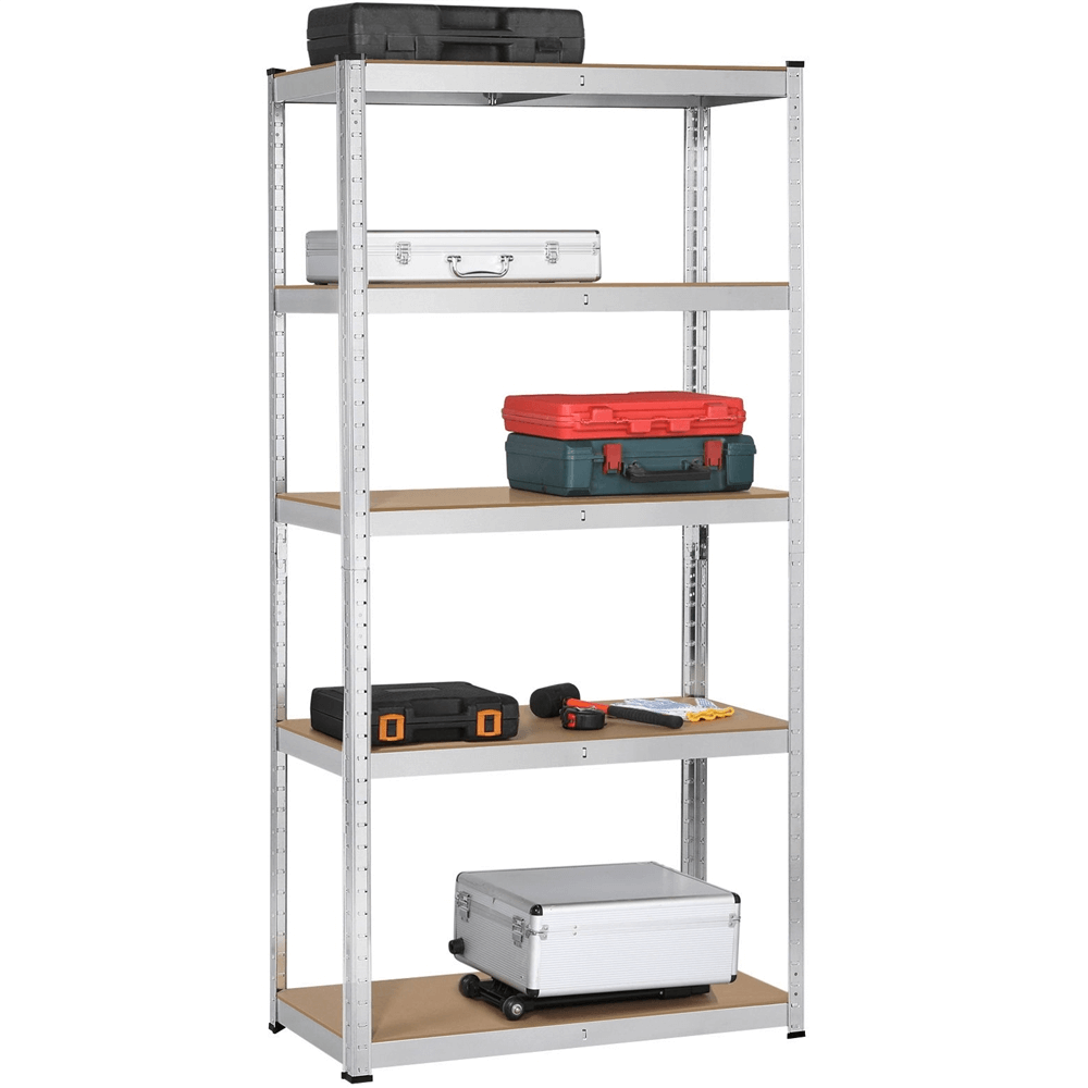 5-Tiered Galvanized Metal Shelf 875 kg Capacity