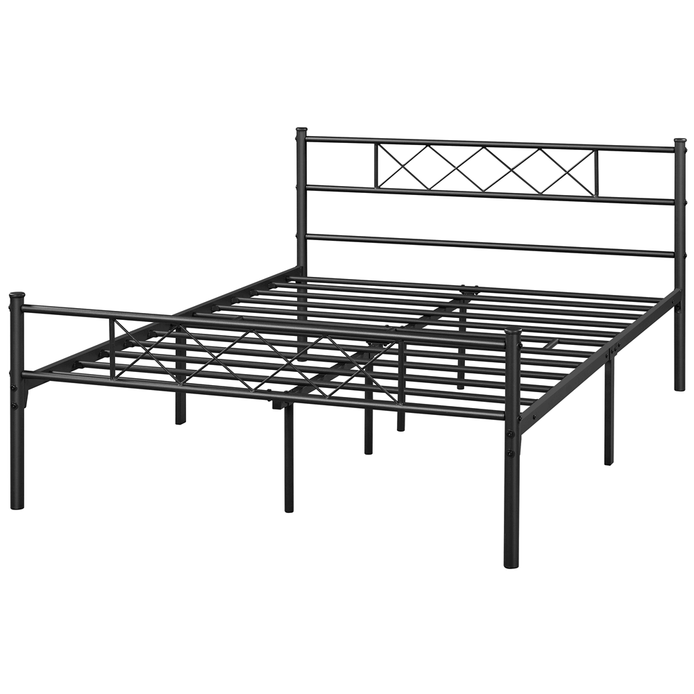 Cross Design Metal Bed Frame