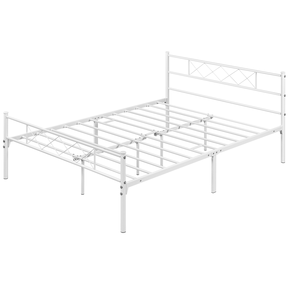 Cross Design Metal Bed Frame