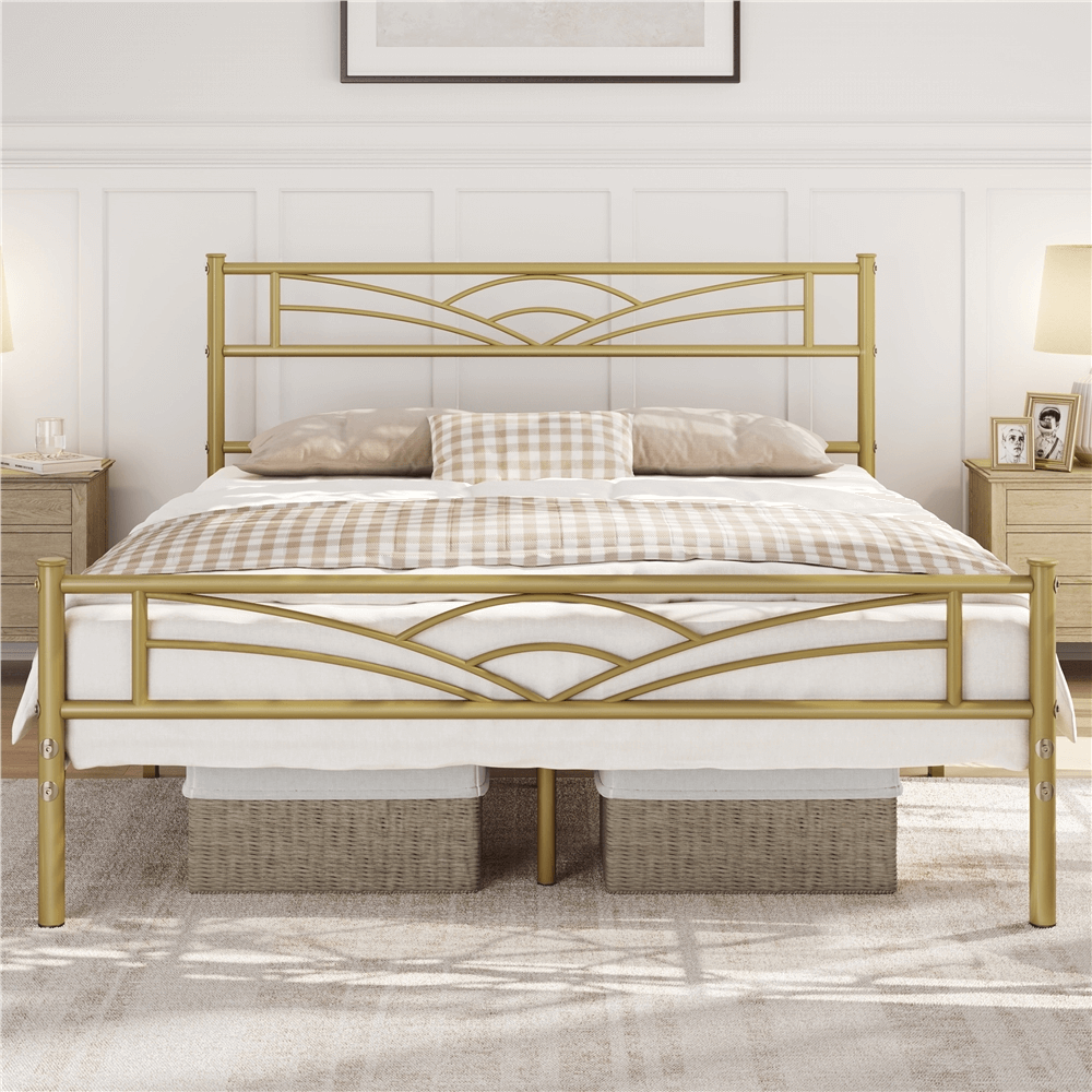 Cloud-inspired Design Metal Bed Frame