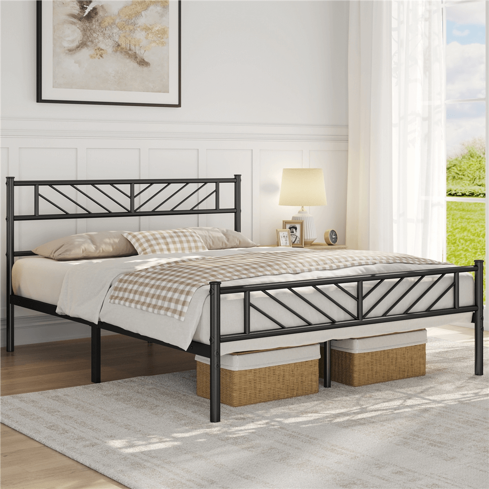 Arrow Design Metal Bed Frame