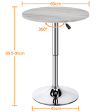 Swivel Bistro Table 69.5-91 cm Adjustable Height Range