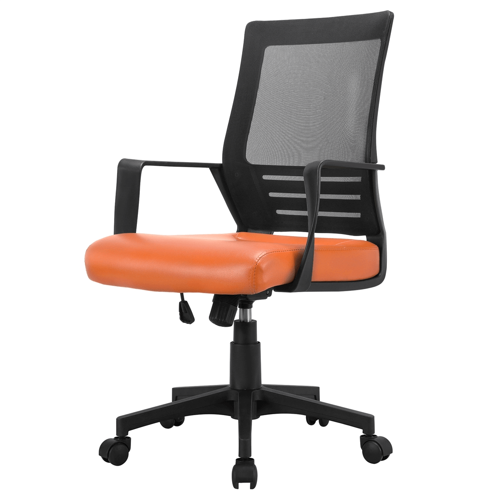 Mesh  Office Chair with Leather Padded Seat