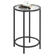 Round Accent Table with Glass Top and Metal Frame