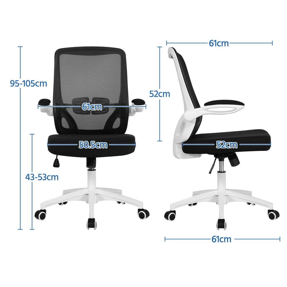 Mesh Office Chair with Flip-up Armrests