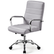 PU Leather Mid-Back Desk Chair with Chrome-Plated Steel Base