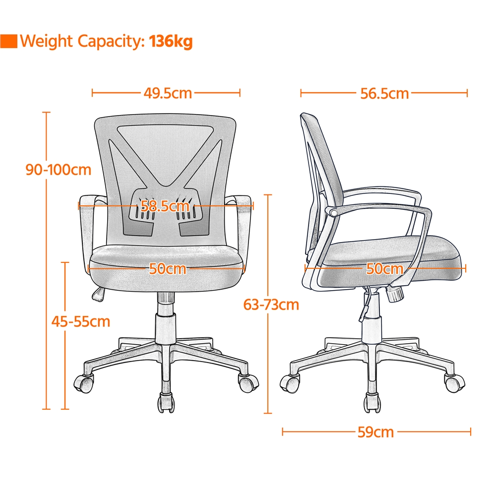 Mesh Office Chair with Wheels