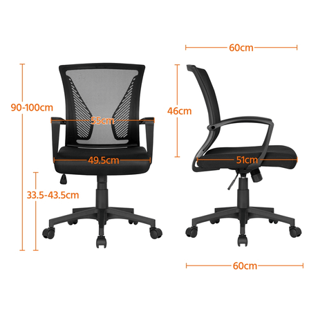 Mesh Office Chairs with 360° Rolling Casters