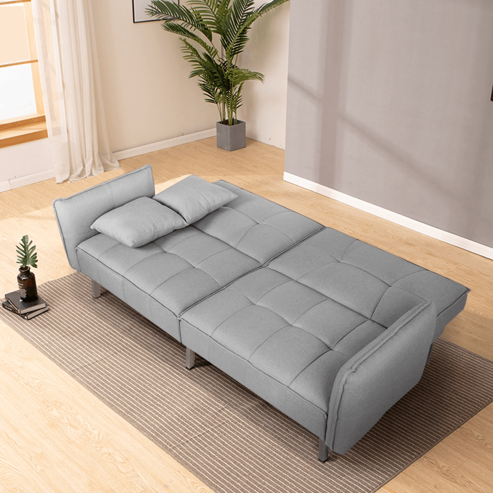 3-Seater Fabric Convertible Sofa Bed