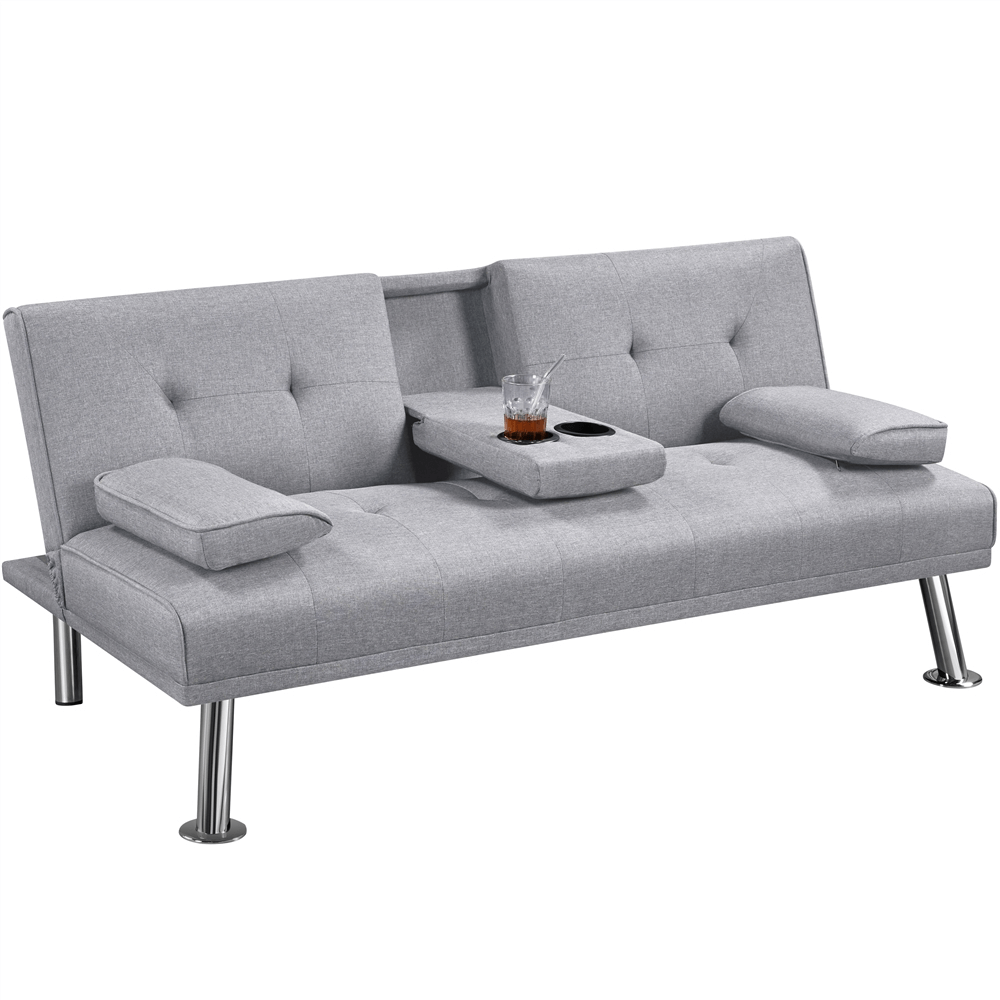 Upholstered Convertible 3-seater Sofa Double Bed Sleeper