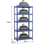 5-Tier Boltless Storage Shelf  1325 kg Capacity