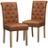 Fabric Upholstered Dining Chairs with Solid Wood Legs