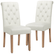 Fabric Upholstered Dining Chairs with Solid Wood Legs