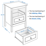 Wooden End Table w/ 2 Drawers