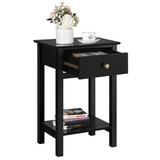 Wooden Bedside End Table w/ Drawer